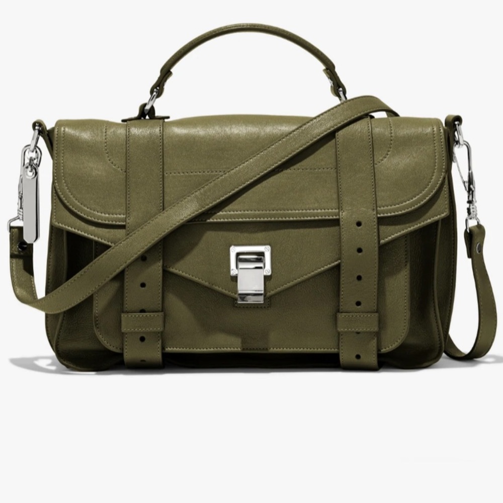 Proenza Schouler PS1 medium Olive Green crossbody
